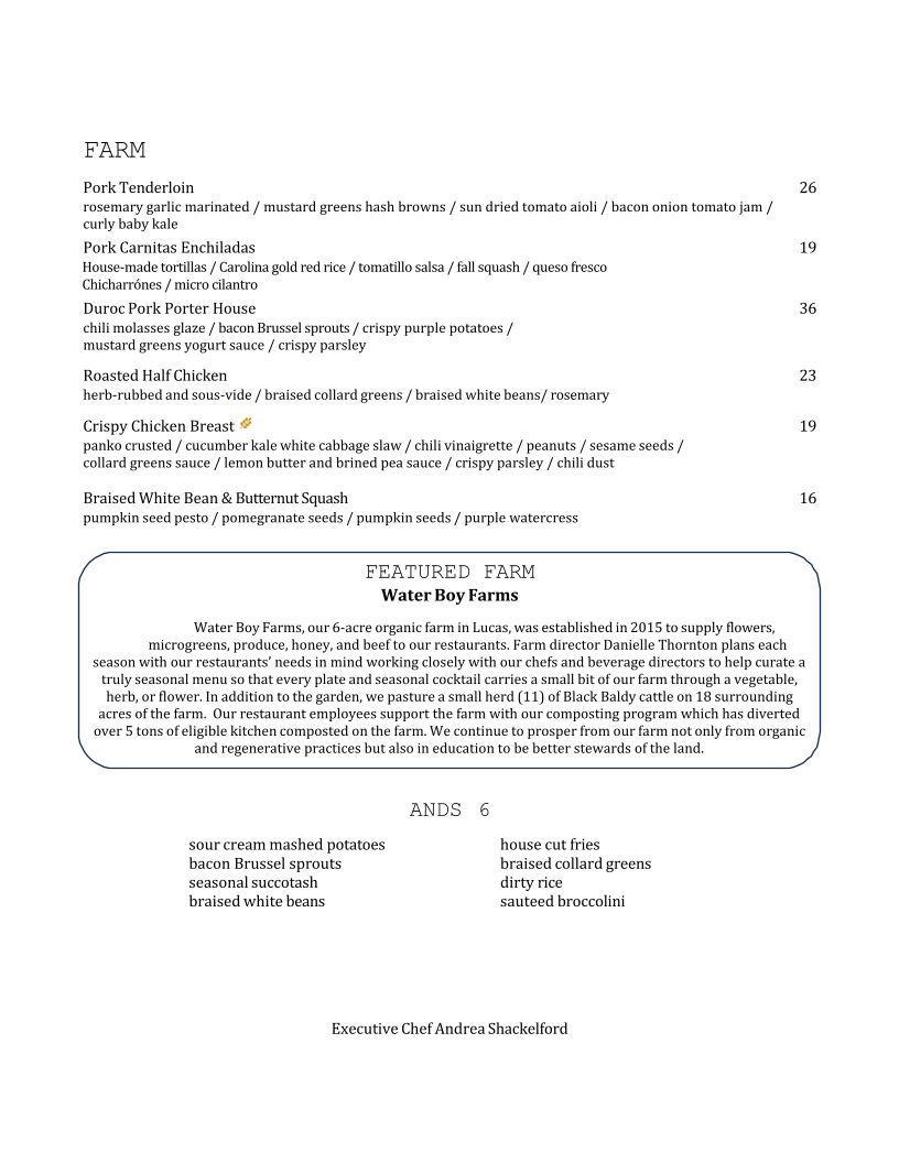 Menu Harvest At The Masonic-1