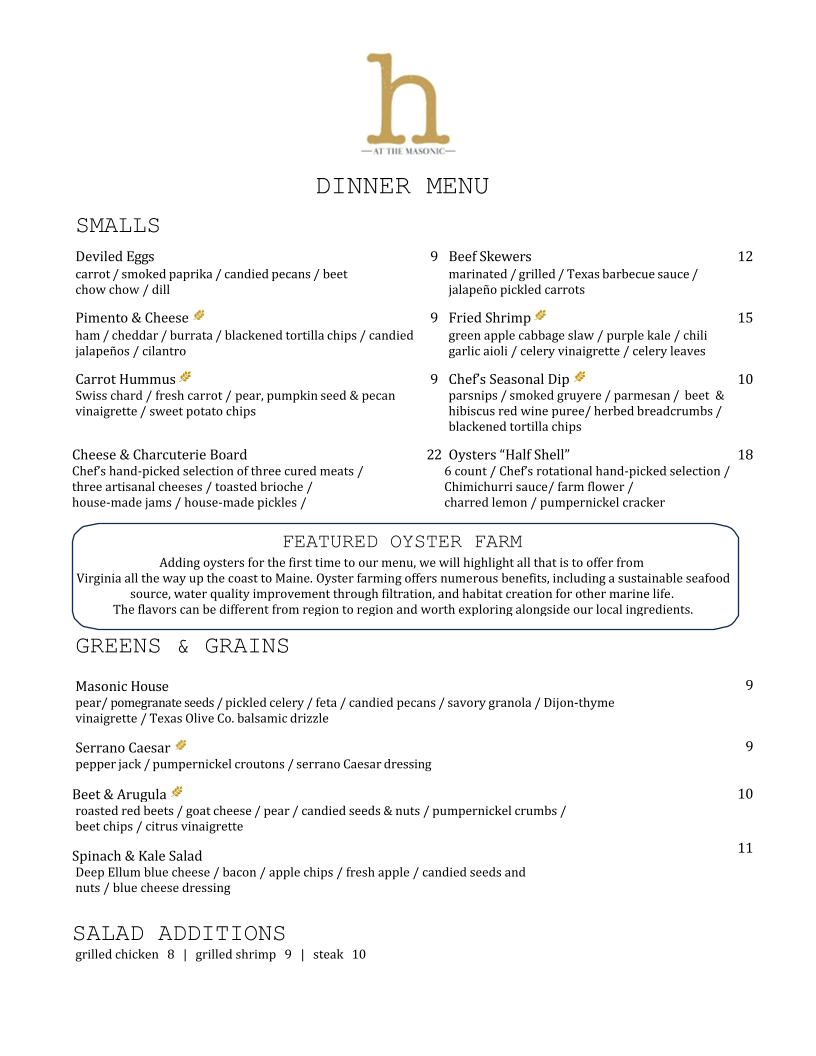 Menu Harvest At The Masonic-3